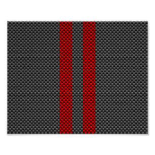 Burgundy Red Carbon Fiber Style Stripes Decor Photo Print