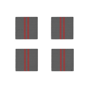 Burgundy Red Carbon Style Racing Stripes Decor Stone Magnet