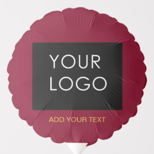 Burgundy Red Customizable Business Add Your Logo Balloon