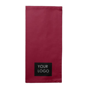 Burgundy Red Customizable Business Add Your Logo Cloth Napkin