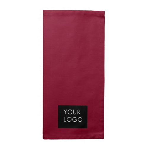 Burgundy Red Customizable Business Add Your Logo  Cloth Napkin