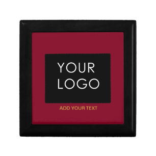 Burgundy Red Customizable Business Add Your Logo Gift Box