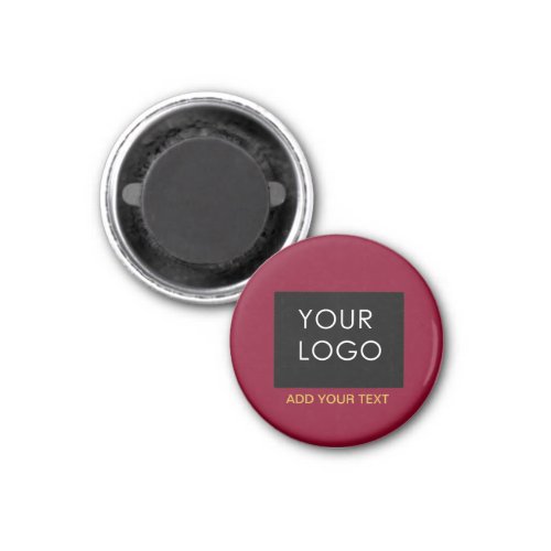 Burgundy Red Customizable Business Add Your Logo   Magnet