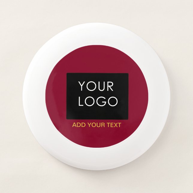 Burgundy Red Customizable Business Add Your Logo  Wham-O Frisbee (Front)