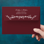 Burgundy Red Elegant Vintage Floral Wedding Envelope<br><div class="desc">Burgundy Red Elegant Vintage Floral Wedding Invitation Envelope. Celebrate your special day with this elegant and beautiful wedding invitation design to beautify your special occasion. All the texts are pre-arranged for you to personalize easily and quickly with your own details.</div>