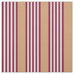 Burgundy red five stripes pattern fabric