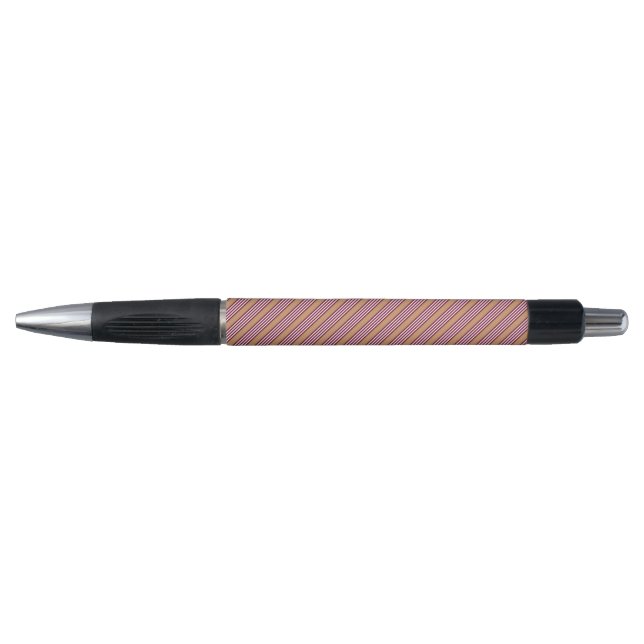 Burgundy red five stripes pattern pen (Front)