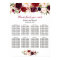 Burgundy Red Floral 8 Tables Wedding Seating Chart