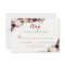 Burgundy Red Floral Fall Wedding RSVP