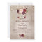 Burgundy Red Floral Mason Jar Rustic Bridal Shower