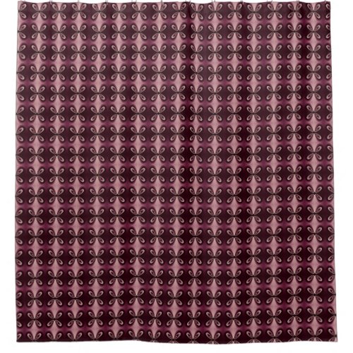 Burgundy Red Floral Petal Digital Pattern Shower Curtain