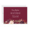 Burgundy Red Floral Will You Be My Bridesmaid