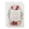 Burgundy Red Floral Wreath Elegant Rustic Wedding