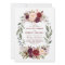 Burgundy Red Floral Wreath Elegant Rustic Wedding