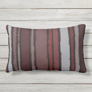 RED TAUPE OF BROWN TAUPE STRIPE COMPLETE CUSHIONS OR CUSHION COVERS 