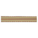 Burgundy Red Green Ochre Yellow Stripes Pattern Long Table Runner