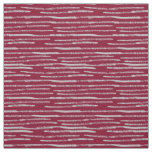 Burgundy Red Hand-Painted Gray Lines Chic Pattern Fabric