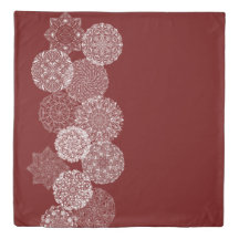 Burgundy Red Mandala Art Elegant Circles