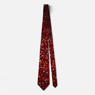 Burgundy Red Maroon Glitter Sparkly Wedding Neck Tie