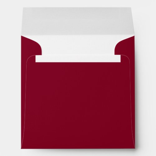 Burgundy Red Maroon Square Card Wedding Envelope