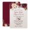 Burgundy Red Marsala Floral Chic Fall Wedding