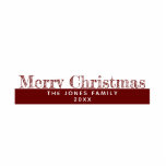 Burgundy Red Merry Christmas Table Ornament Cutout<br><div class="desc">Burgundy red "Merry Christmas" table ornament.</div>