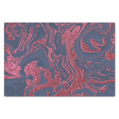 Burgundy Red Navy Blue Glitter Marble Tissue Paper