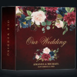Burgundy Red Navy Floral Rustic Boho Wedding Album 3 Ring Binder<br><div class="desc">Watercolor Burgundy Red Navy Floral Rustic Boho Wedding Photo album binder. Perfect for a fall wedding. The design features a stunning bouquet of burgundy / Marsala , peach , navy flowers / roses with matching leaves. Please find more matching designs and variations in my "blissweddingpaperie" store. And feel free to...</div>