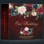 Burgundy Red Navy Floral Rustic Boho Wedding Album 3 Ring Binder<br><div class="desc">Watercolor Burgundy Red Navy Floral Rustic Boho Wedding Photo album binder. Perfect for a fall wedding. The design features a stunning bouquet of burgundy / Marsala , peach , navy flowers / roses with matching leaves. Please find more matching designs and variations in my "blissweddingpaperie" store. And feel free to...</div>