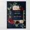 Burgundy Red Navy Trifold Wedding Invitation