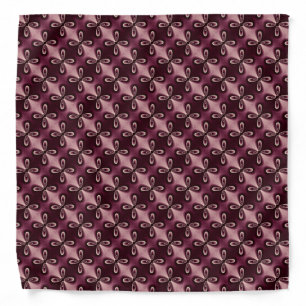 Burgundy Red Pattern Bandana