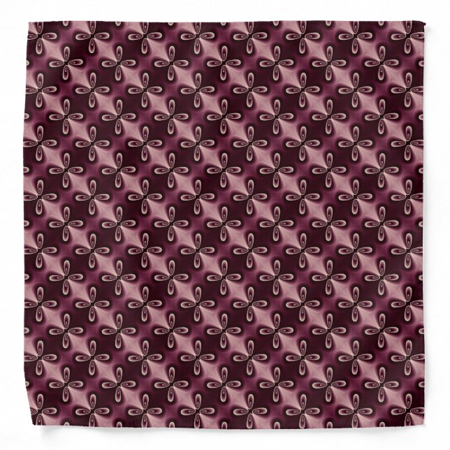 Burgundy Red Pattern Bandana (Front)
