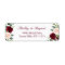 Burgundy Red Pink Blush Peony Floral Address