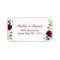 Burgundy Red Pink Blush Peony Floral Address