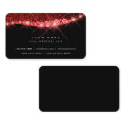 Burgundy Red Sparkly Diamond Glitter Glam  Black