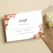 Burgundy Red Watercolor Floral Wedding