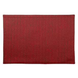 Burgundy Red Weave Mesh Look Placemat