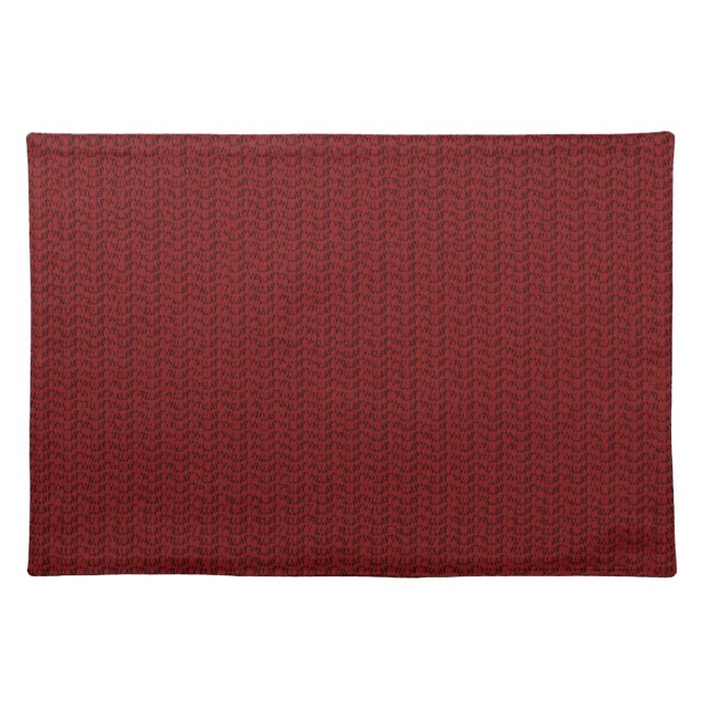 Burgundy Red Weave Mesh Look Placemat (Front)
