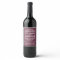 Burgundy Red Wedding Monogram Wine Bottle Favor