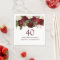 Burgundy Red White Rose 40th Wedding Anniversary