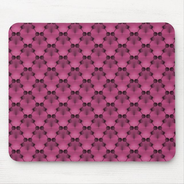 Burgundy Retro Funk Circles Mousepad (Front)