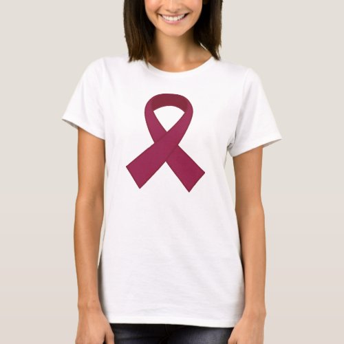 Burgundy Ribbon Awareness T_Shirt