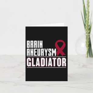 Burgundy Ribbon - Brain Aneurysm Awareness Card