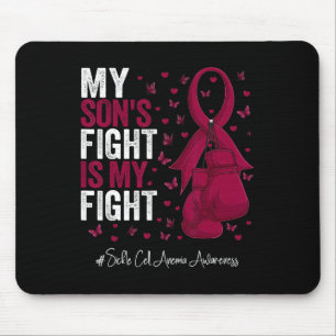 Burgundy Ribbon Son Sickle Cell Anemia Awareness Mouse Pad