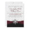 Burgundy Ribbon Winter Wedding Invitation