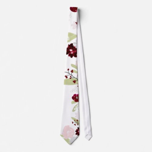 Burgundy Rose Elegant Winter Wedding Neck tie