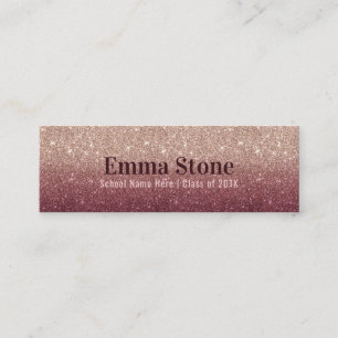 Burgundy Rose Gold Ombre Graduation Name Insert