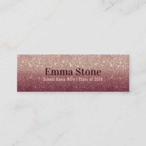 Burgundy Rose Gold Ombre Graduation Name Insert