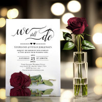 Burgundy Rose We Still Do Wedding Vow Renewal