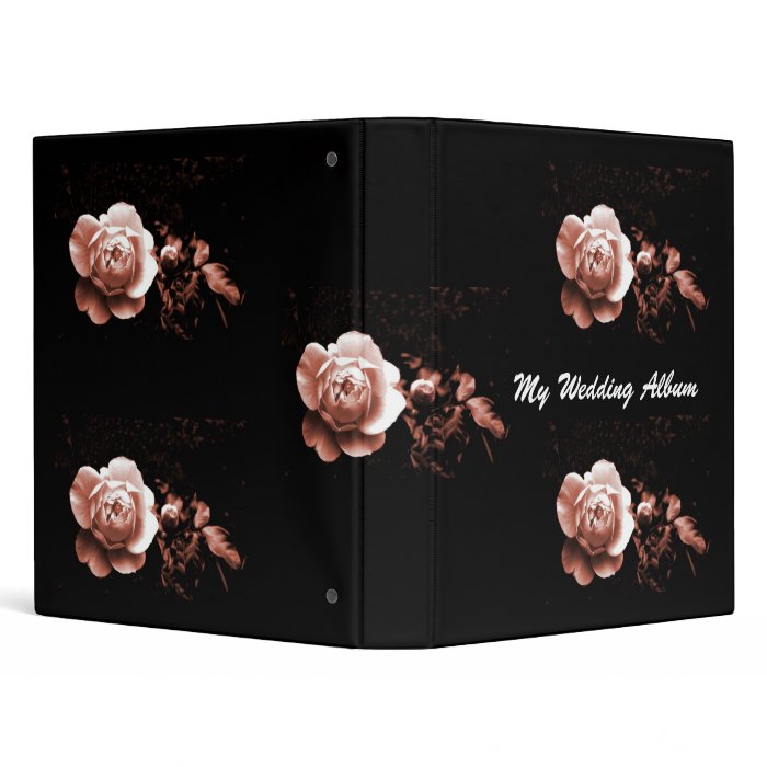 Burgundy Rose Wedding Album Vinyl Binder